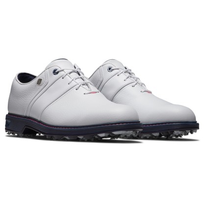 FootJoy Dryjoys Premiere Packard heren golfschoen wit-marineblauw kopen? Golf123